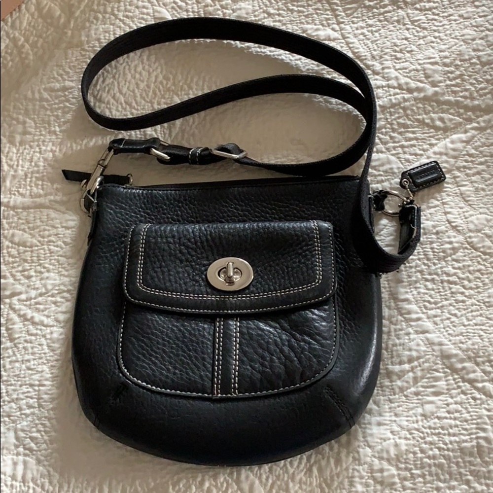 Black cross body coach bag